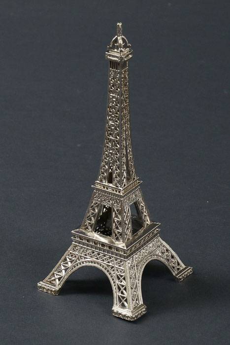 6" Metal Eiffel Tower Silver