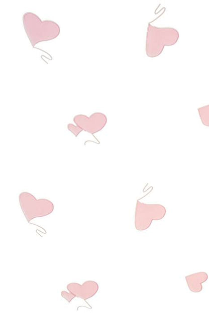 30" X 100ft Hearts Krystal Phane Roll Pink /clear