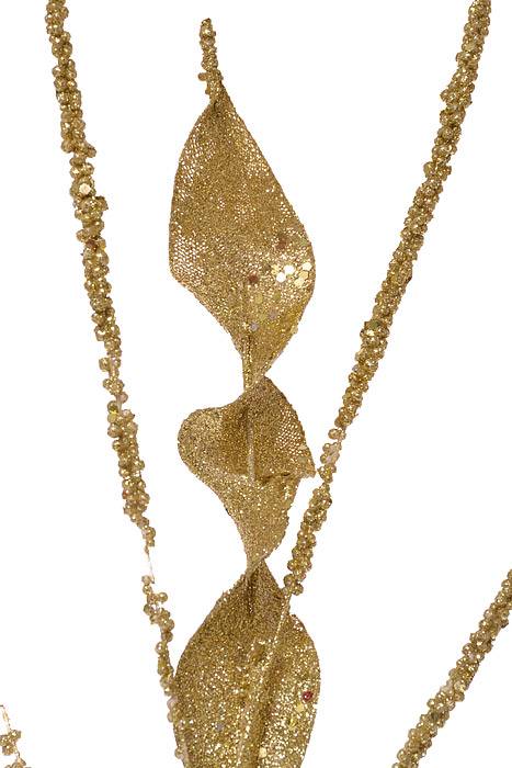 29" Glitter Curly Spray Gold