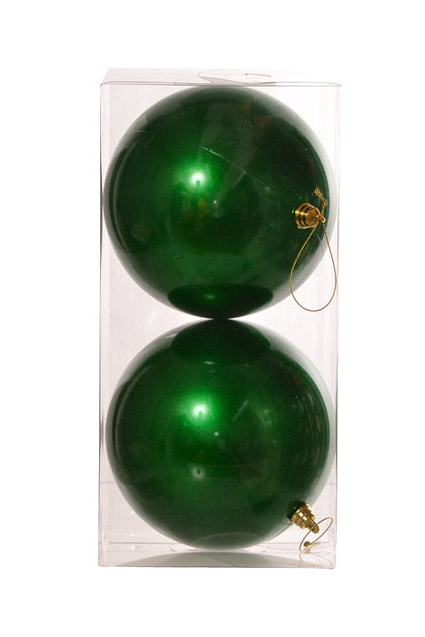 150Mm Ball Ornament (Green) Pkg/2