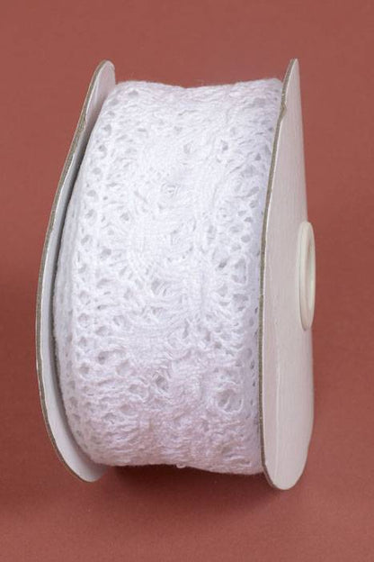 2-3/4" X 10yds Crochet Ribbon White