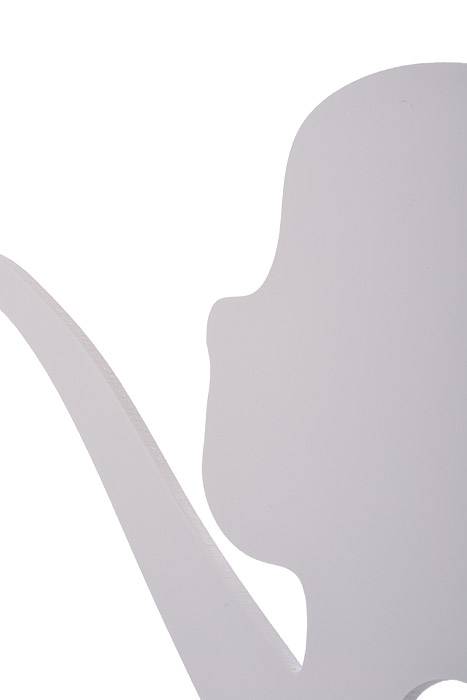 20" Carved Wooden Dancing Girl White