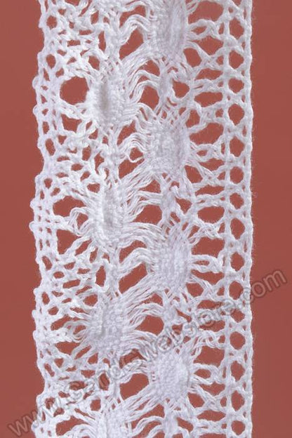 2-3/4" X 10yds Crochet Ribbon White