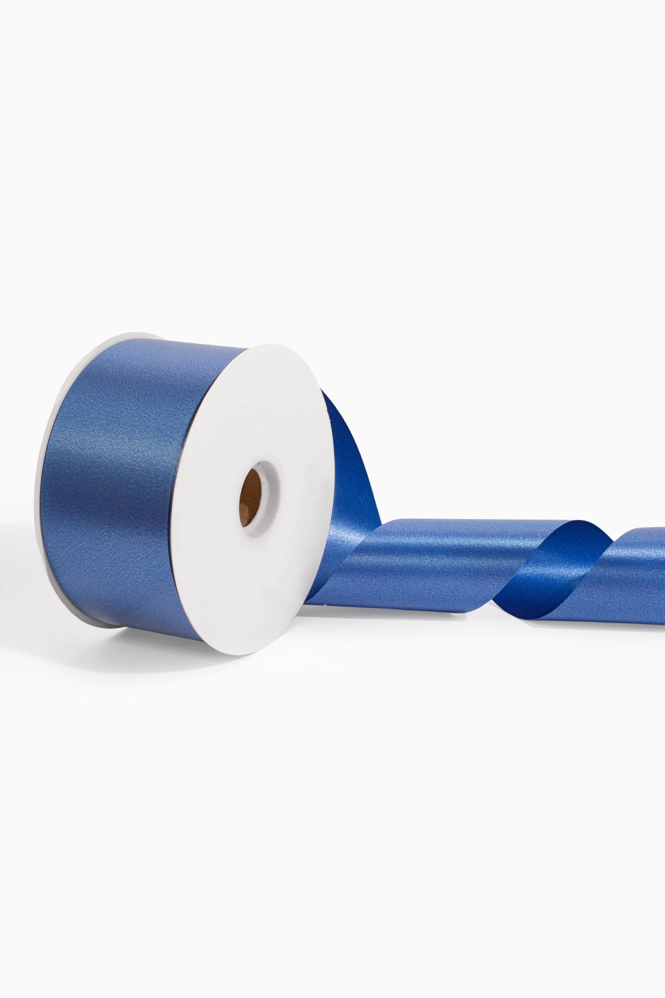2-3/4" X 100 Yds Floral Satin Ribbon Navy