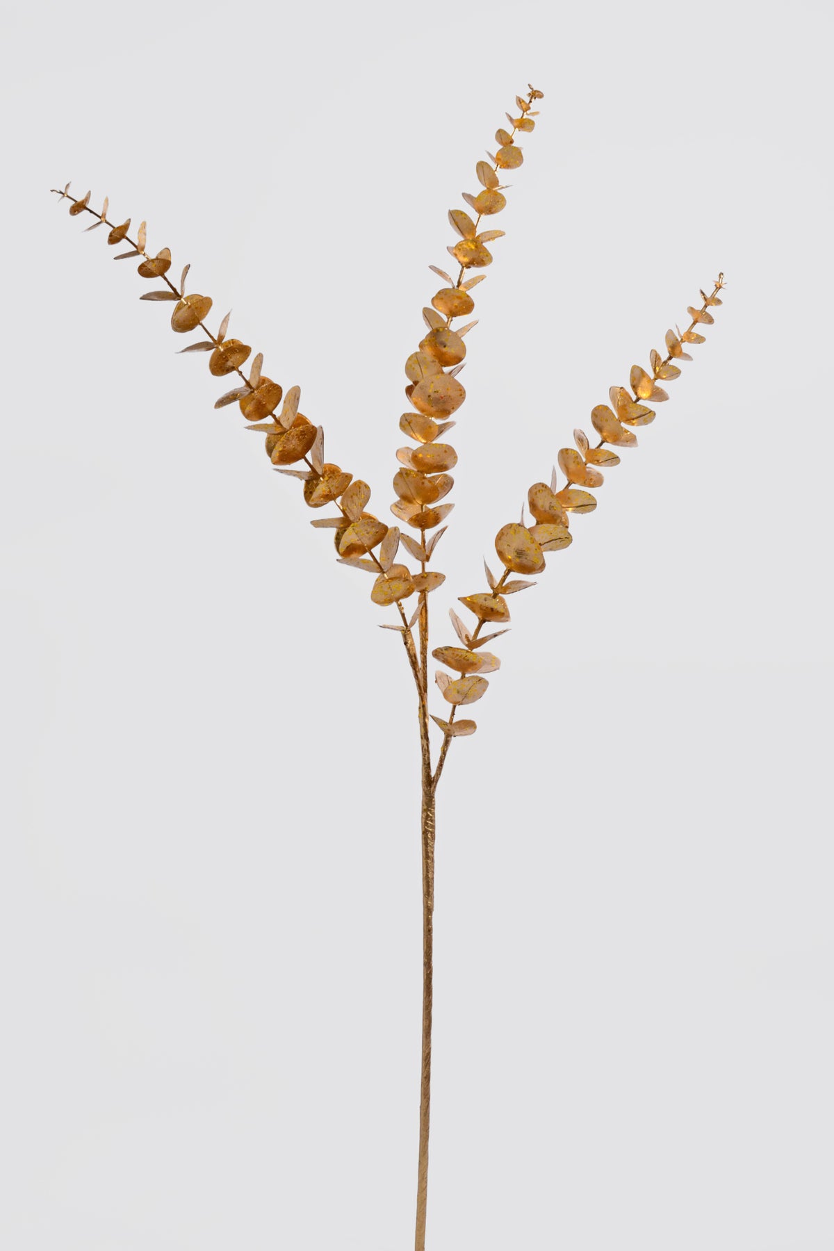 36" Gilded Glitter Eucalyptus Spray Gold