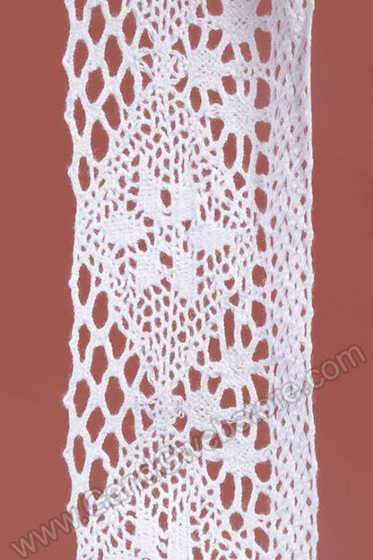 2-3/4" X 10yds Crochet Ribbon White