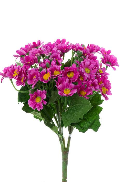 10" Silk Chrysanthemum Bush Fuchsia