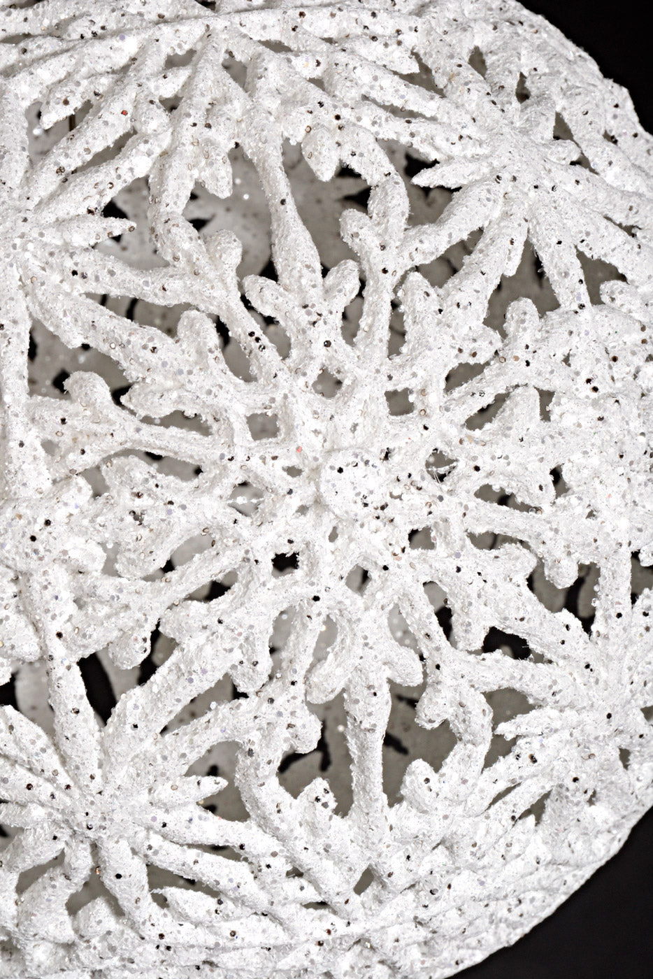 200MM Snowflake Hollow Ball Ornament White