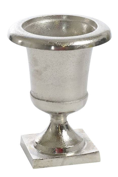 4.25" X 5.25" Metal Abbot Urn Silver