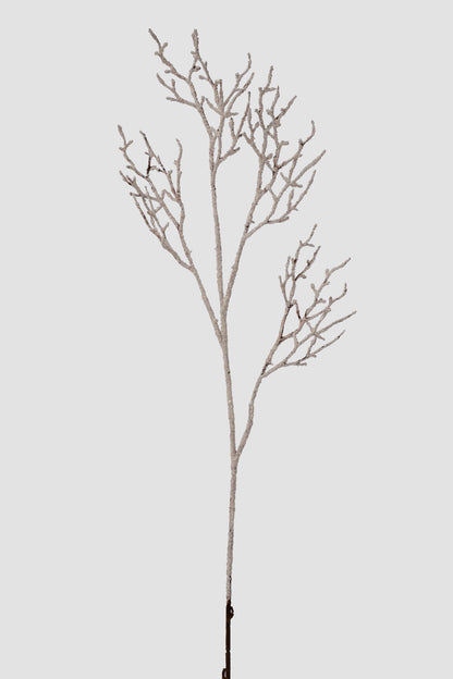 38" Iced Twig Spray White