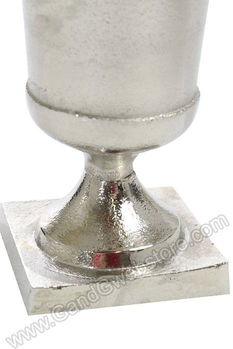 4.25" X 5.25" Metal Abbot Urn Silver