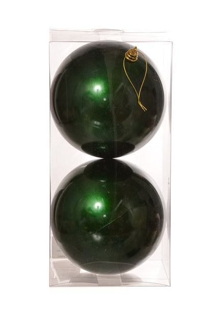 150Mm Ball Ornament (Dark Green) Pkg/2