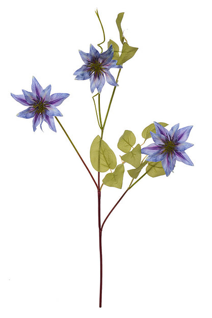 19.5" Silk Clematis Spray Blue