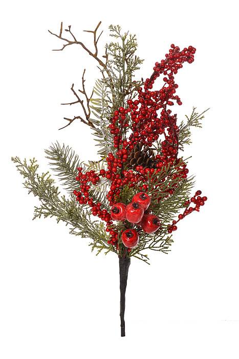 18" Berry /Pine Cone /Pine Pick Red