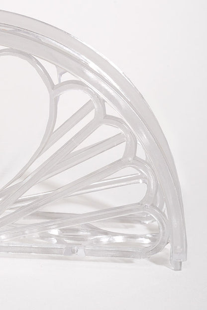 3" Napkin Holder W/Heart Clear Pkg/12