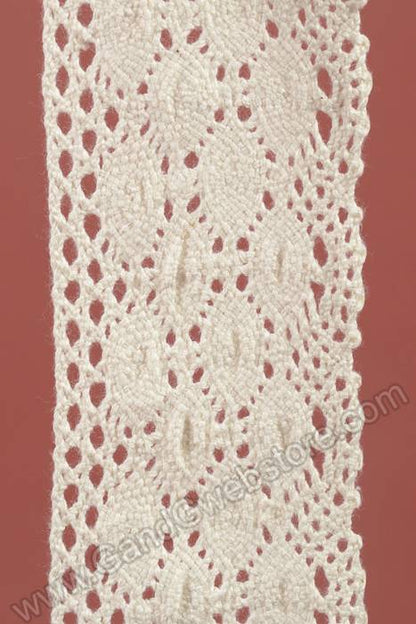 2-1/3" X 10yds Crochet Ribbon Ivory