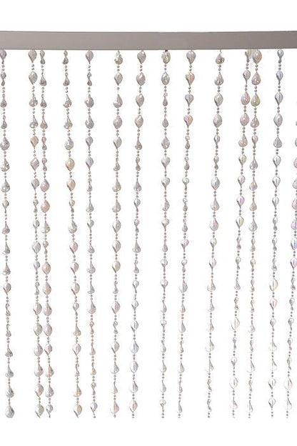 36" X 8ft Acrylic Twisted Bead Strand Backdrop Clear