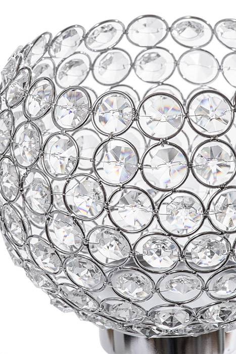 13" Crystal Candle Holder Silver