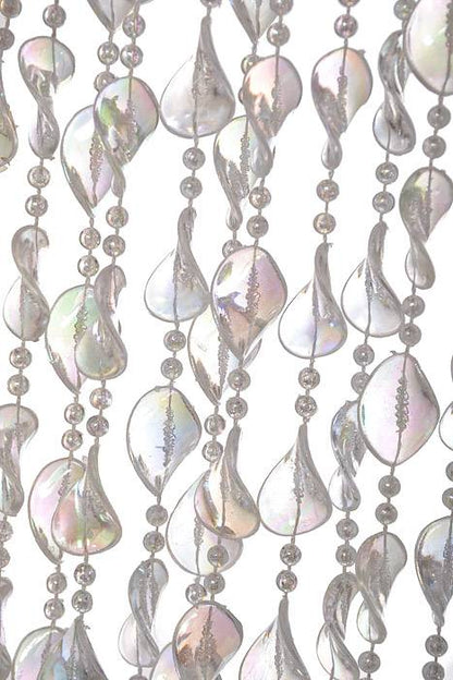 36" X 8ft Acrylic Twisted Bead Strand Backdrop Clear