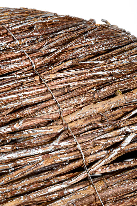 15.7"/11.8"/7.9" Christmas Natural Ball Ornaments Brown Set/3