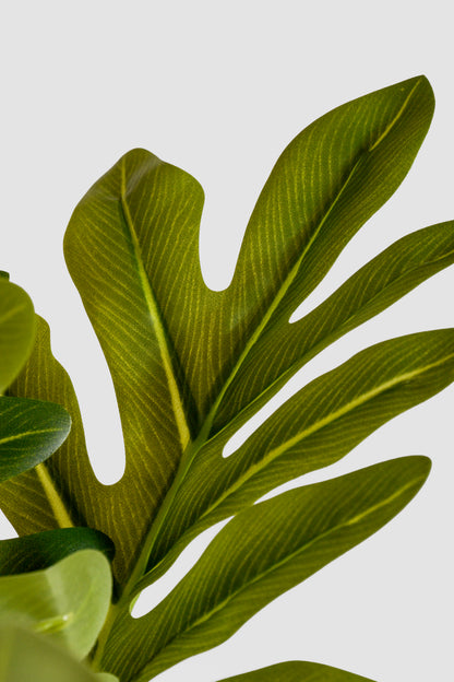 40" Artificial Philodendron Selloum Plant Green