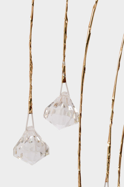 36" Crystal Hanging Gold/Clear