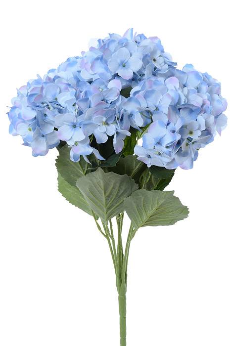 20" Silk Hydrangea Bush Blue