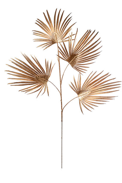 33.55" Fan Palm Leaf Spray Gold