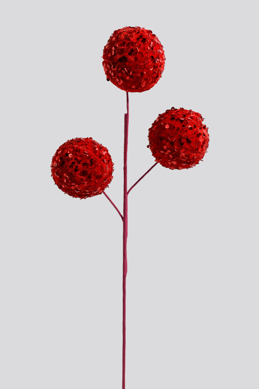 23" Glitter Sequin Ball Spray Red