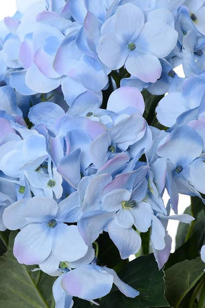 20" Silk Hydrangea Bush Blue