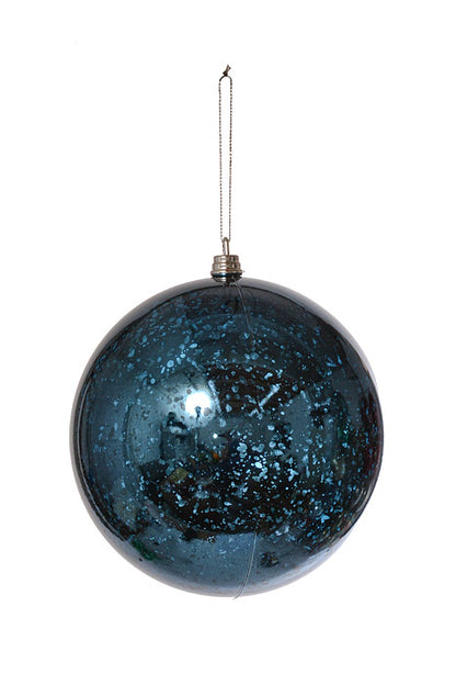 150Mm Shiny Ball Mercury Ornament (Dark Blue) Pkg/2
