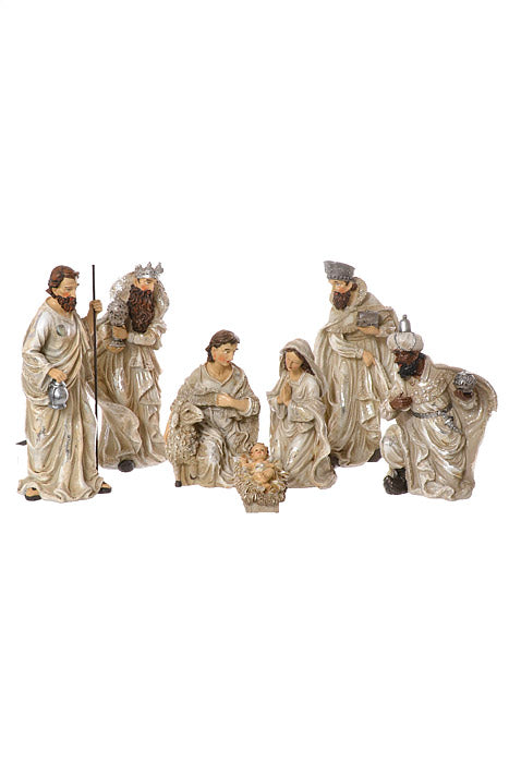 Nativity Table Piece Champagne/Cream Set/ 7Pcs