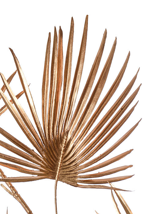 33.55" Fan Palm Leaf Spray Gold