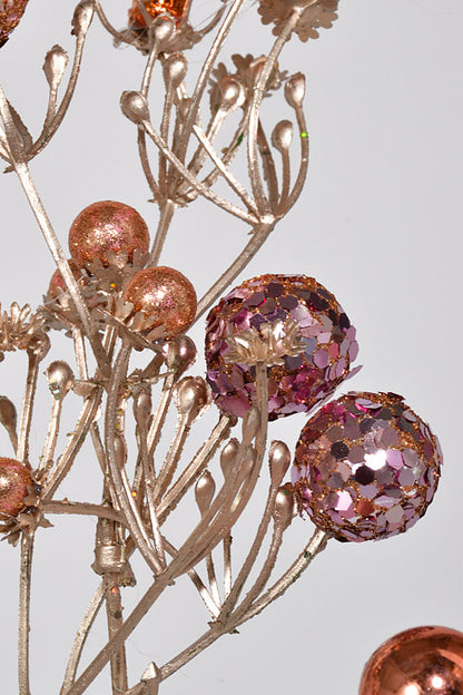 12" Ball Bush Rose Gold