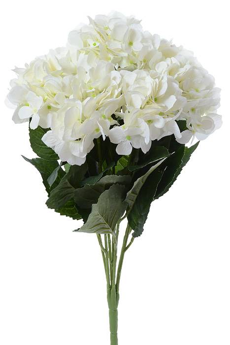 22" Silk Hydrangea Bush White/cream