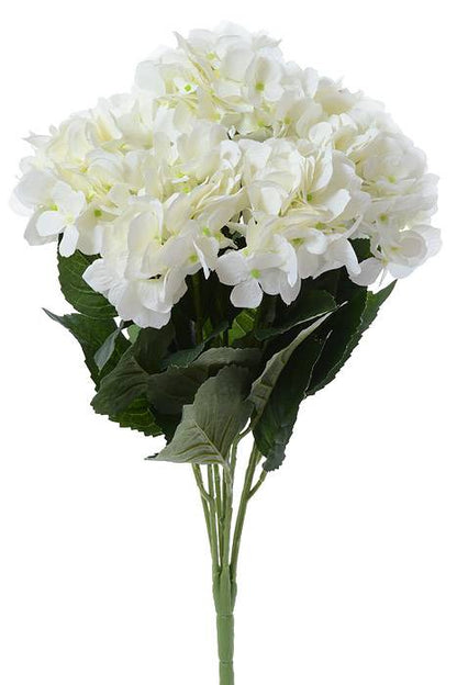22" Silk Hydrangea Bush White/cream