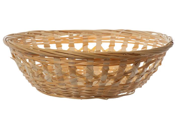 10" X 3" Round Bread Basket Natural Pkg/6