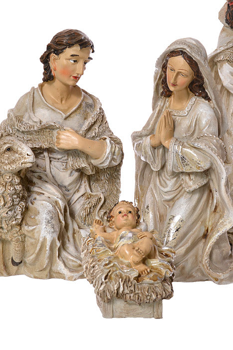 Nativity Table Piece Champagne/Cream Set/ 7Pcs