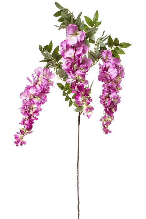 41" Silk Wisteria Spray Purple