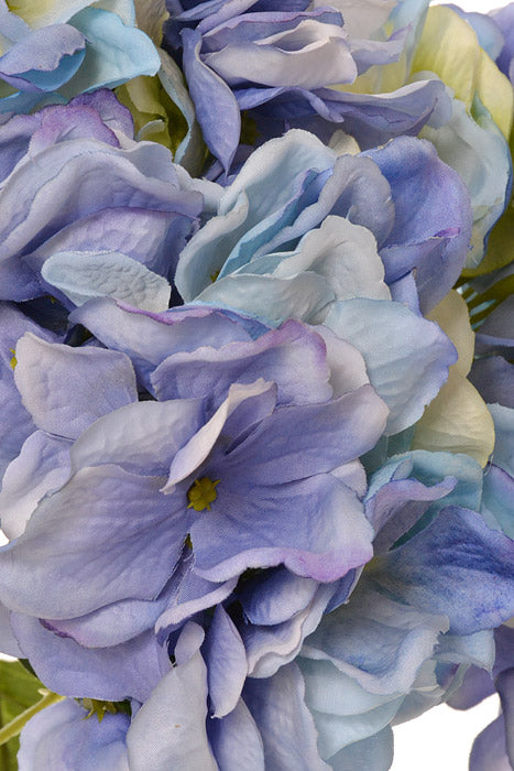 20" Silk Hydrangea Bush (Blue/Purple)