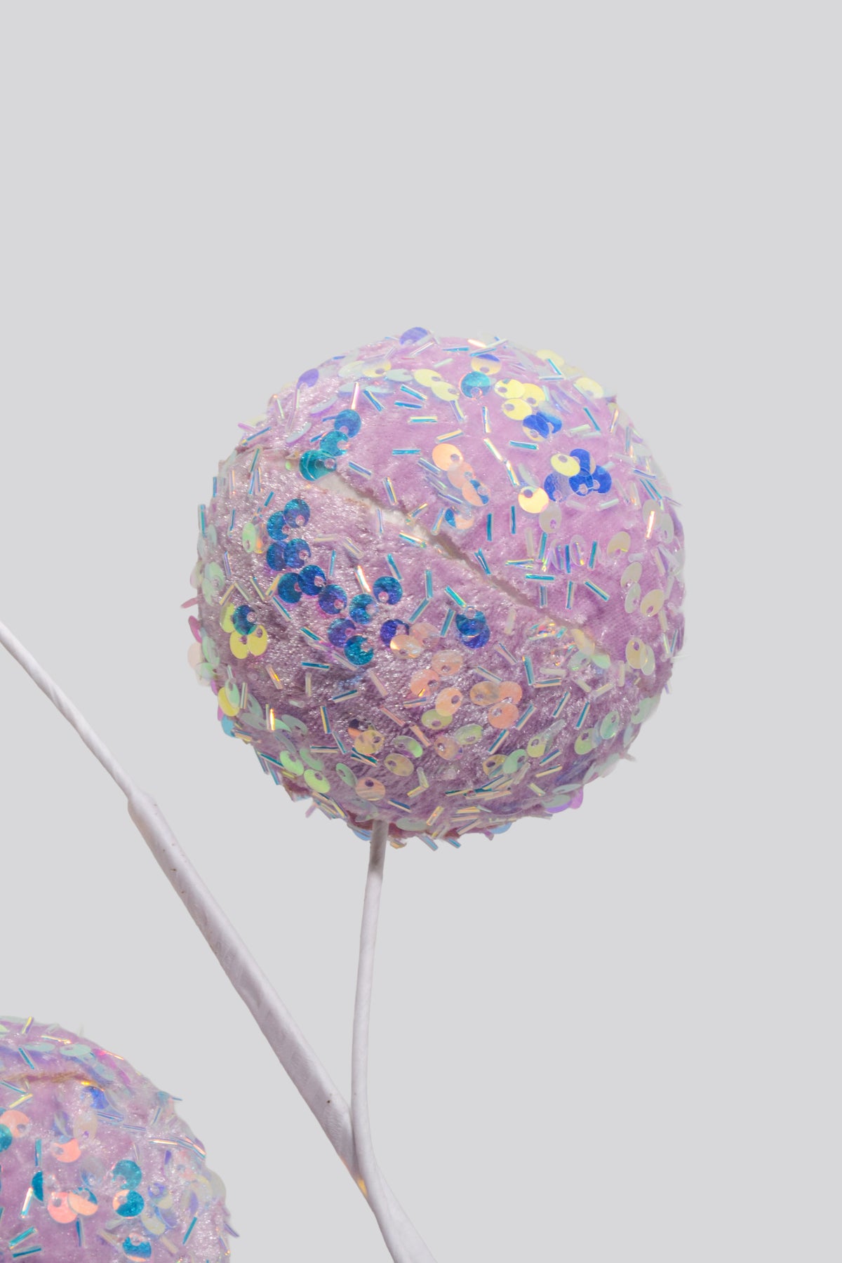 23" Glitter Sequin Ball Spray Lavender