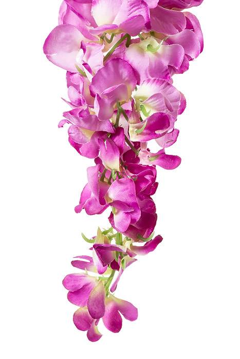 41" Silk Wisteria Spray Purple