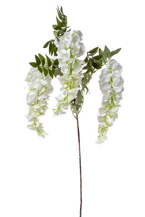41&quot; Silk Wisteria Spray White