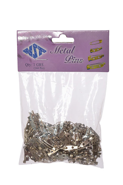 0.75&quot; Metal Pin Silver Pkg/144