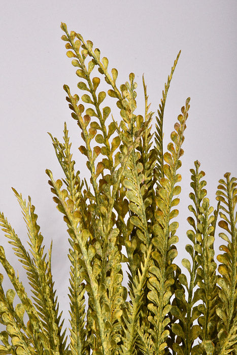 18&quot; Artificial Peacock Fern Bush Dusty Green