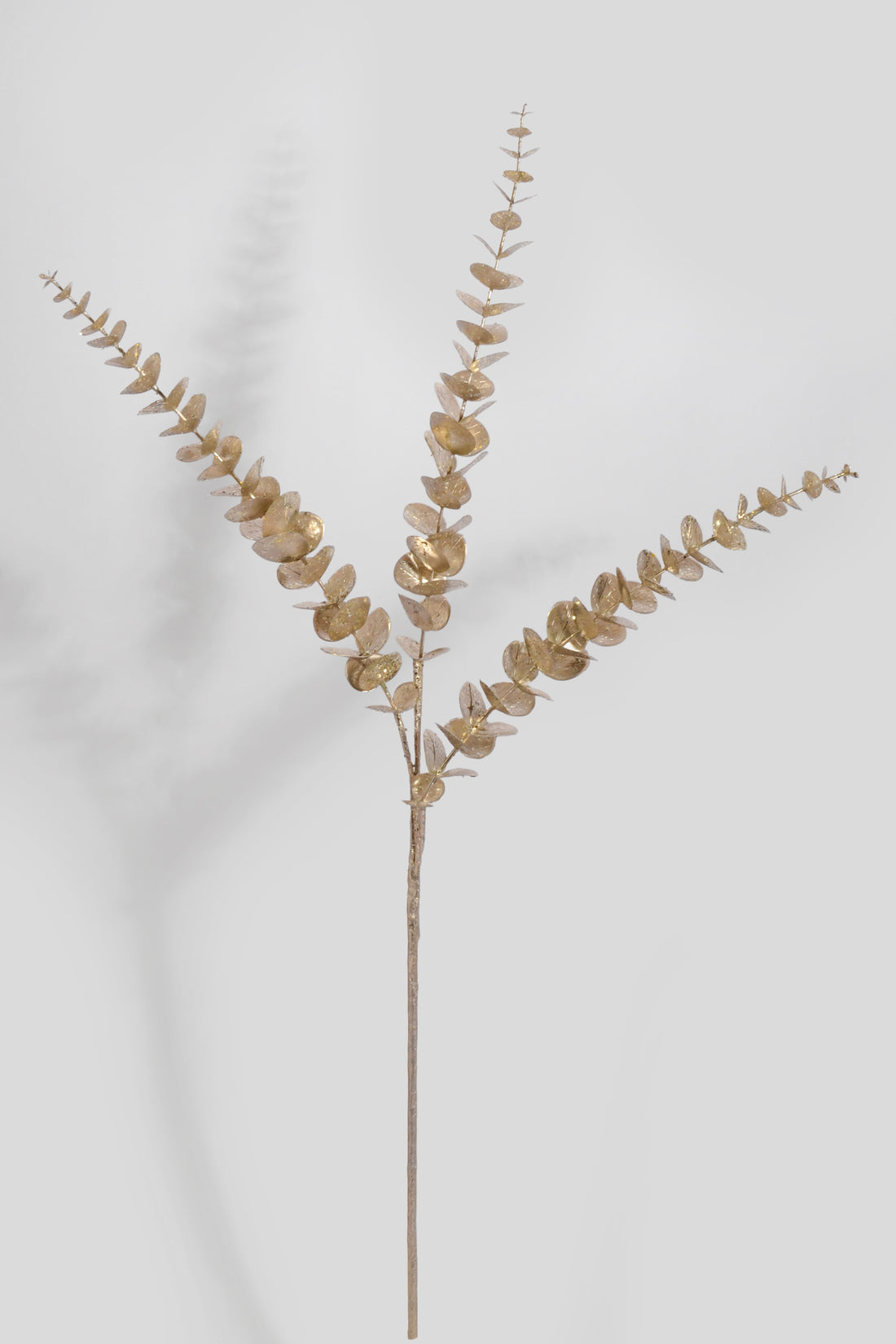 36" Gilded Glitter Eucalyptus Spray Platinum