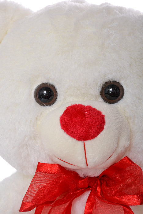 12" Bear With Bow Cream
