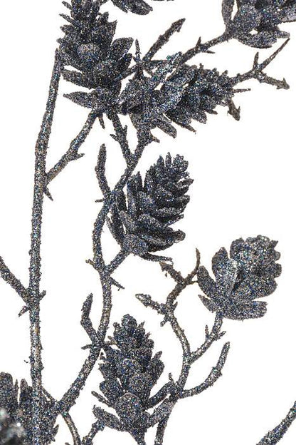 27" Pine Glitter Spray Dark Blue