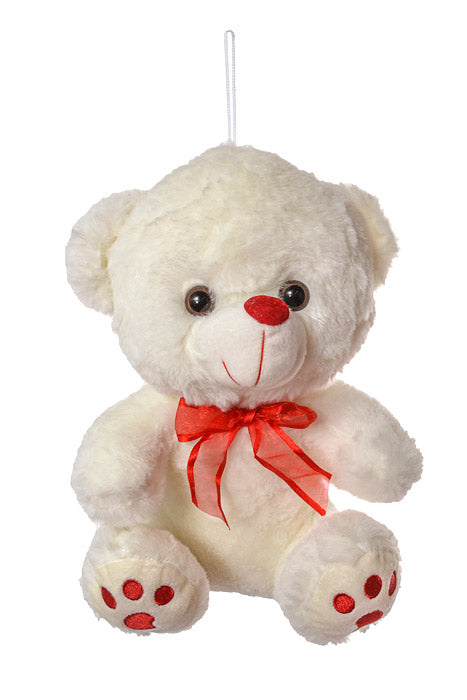 10" Bear With Bow Cream