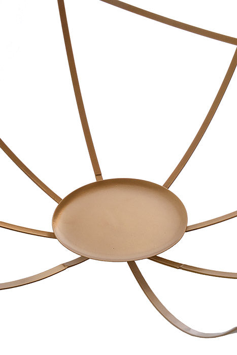 24" Hanging Floral Sphere Gold